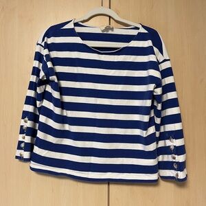 Sézane Striped Blue Top